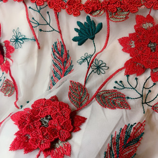 刺繍ロングワンピースの画像