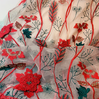 刺繍ロングワンピースの画像