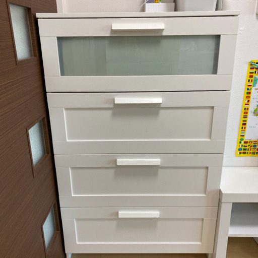 IKEA BRIMNESブリムネス チェスト　 ホワイト フロストガラス