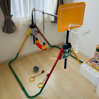 鉄棒ブランコ ポップンロール　鉄棒　ブランコ　吊り輪　バスケットの画像