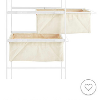 【8/16まで】無印良品 スチールユニットシェルフ・木製棚セット　帆布バスケット付き の画像