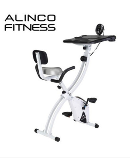 【受付終了】アルインコ フィットネスバイク エアロバイク ながらバイク 折りたたみ 背もたれ デスク
