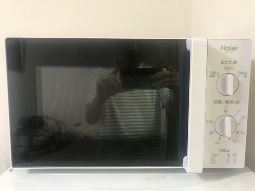 ハイアール HAIER JM-17F-50 W 　電子レンジ 17L 50Hz（東日本地域対応）