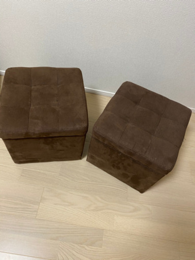 収納スツール　ブラウン×2