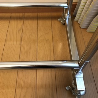 パイプハンガー２連　耐荷重190kg  キャスター付きの画像