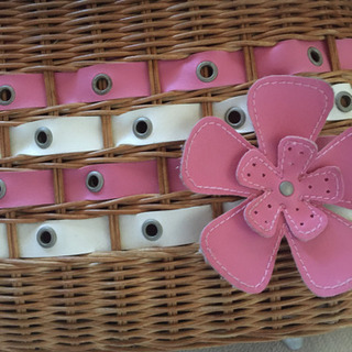 ♦️ミニバスケットバック ピンクリボン🎀の画像
