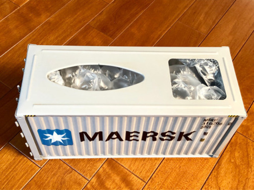 【新品】MAERSK コンテナ　ティッシュケース　アンティーク