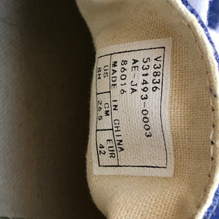靴 ローファー 青色 VANSの画像