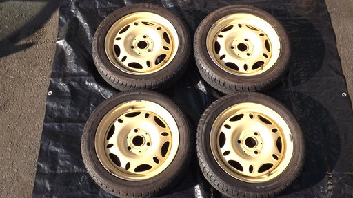 ＭＣ０１Ｋ　スマートＫ　純正ホイール＆スタッドレスタイヤ　４本セット　中古品