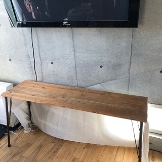 ヴィンテージアイアン脚付 ダイニングテーブル　センターテーブル　...