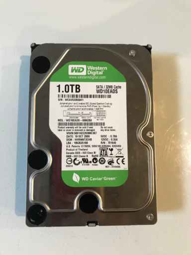 ハードディスク　1TB