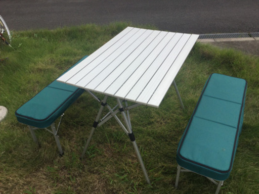 ■美品■コールマン Coleman アルミ製ピクニックベンチセット 170-5652 オールインワン 軽量 コンパクト廃盤品