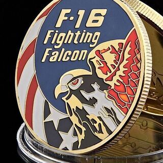 【非売品・記念品】アメリカ合衆国空軍 F-16戦闘機のコインの画像