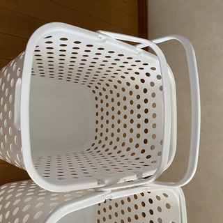 ランドリーバスケット　白　２コセット