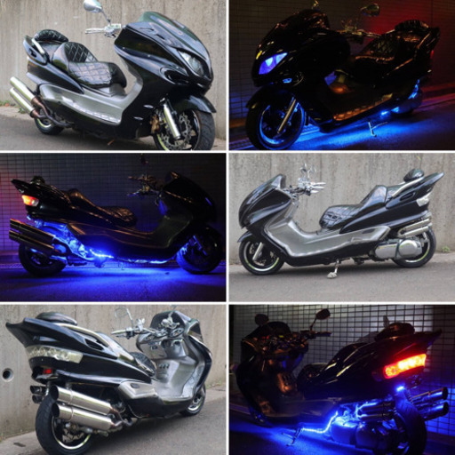 値下げ！！【YAMAHA マジェスティ】ブラック シルバー スピーカー　LED フルカス