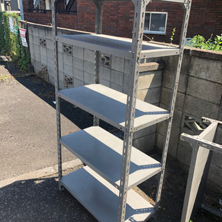 あげます　スチール棚　0円　グレー塗装済の画像