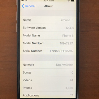 iPhone 6 16GB simフリー　100% バッテリー　中古
