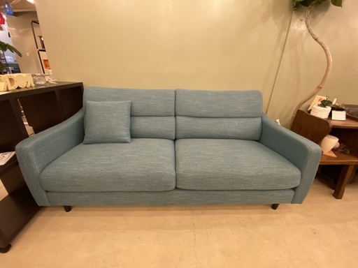 ニトリ ソファー 2～2.5P 2人掛け ブルー系 中古品