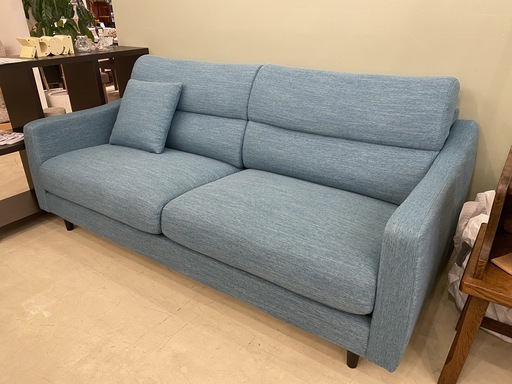 ニトリ ソファー 2～2.5P 2人掛け ブルー系 中古品