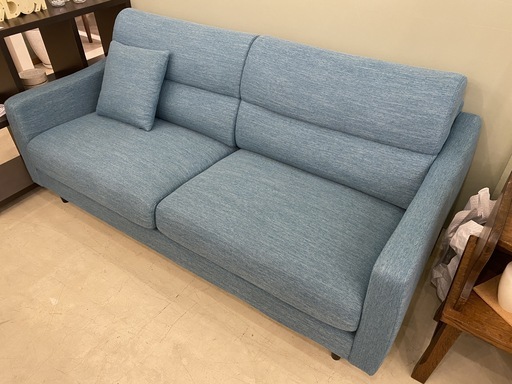ニトリ ソファー 2～2.5P 2人掛け ブルー系 中古品