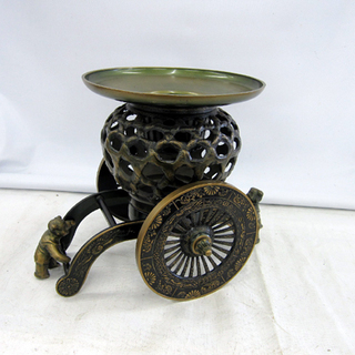 ☆ 中国美術 花器 薄端 御所車 華道具 茶道具 花瓶 花入れ ...