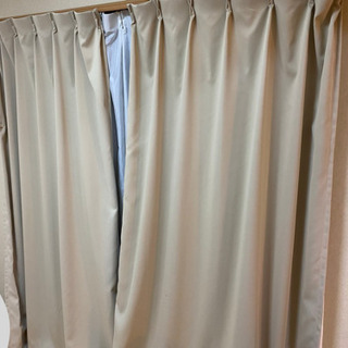 【SOLD OUT】カーテン　グレー　大判　リビング用　和室用　...