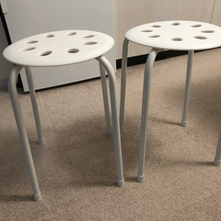 IKEA チェア　スツール  丸椅子　2脚セット