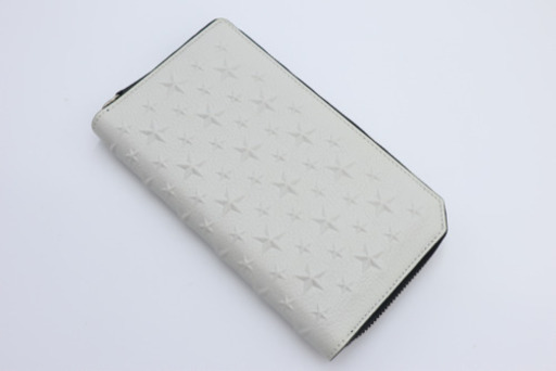 《JIMMY CHOO/スターエンボス ラウンドファスナー長財布》Aランク 極美