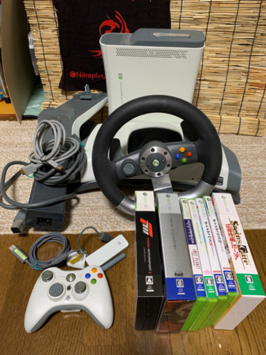 XBOX360本体とハンドルコントローラーとソフトとその他