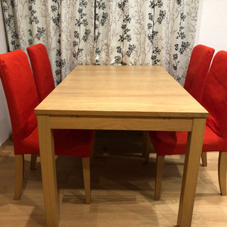 IKEA ダイニングセット ダイニングテーブル&ダイニングチェア...