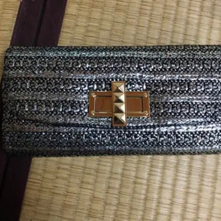 クラッチバッグ　シルバー　新品　ハンドバッグ　チェーンバッグ　シ...