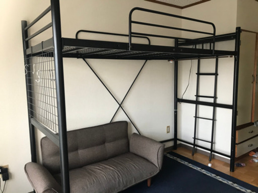 ロフトベッド　システムベッド　宮・コンセント付き