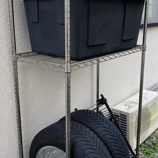 差し上げます！屋外で使用していたスチールラック