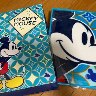 ディズニー青系タオルの画像