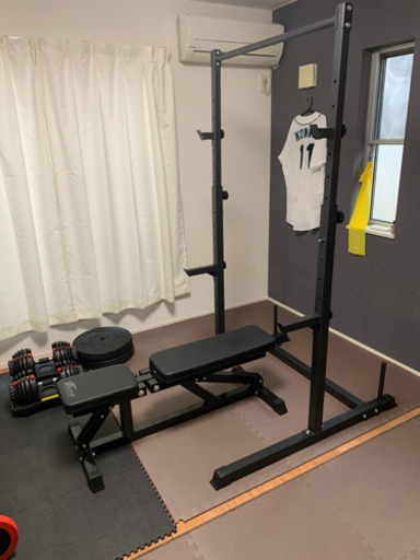 バーベル　バーベルスタンド　懸垂バー　インクラインベンチ　重り　セットで売ります。