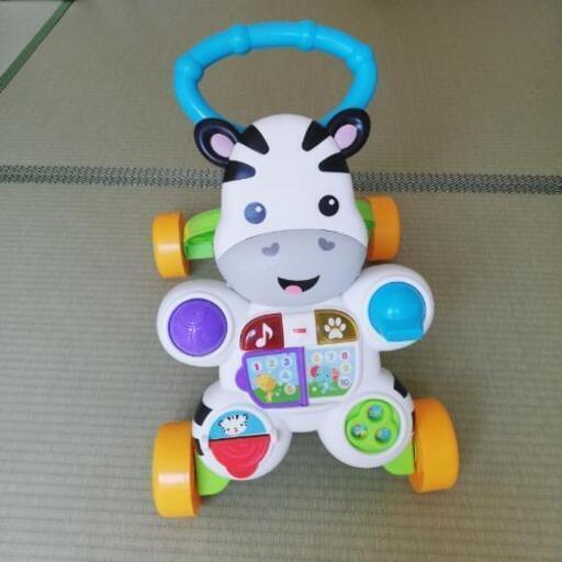 バイリンガルウォーカー　手押し車　ベビーウォーカー　フィッシャープライス　英語　おもちゃ　しまうまくん
