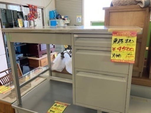 ID:G911231　事務机・片袖　カギ付