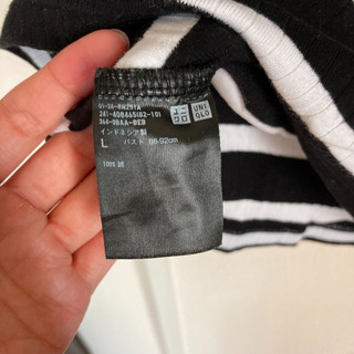 ユニクロ　UNIQLO リブ　カットソー　トップス  Lサイズの画像