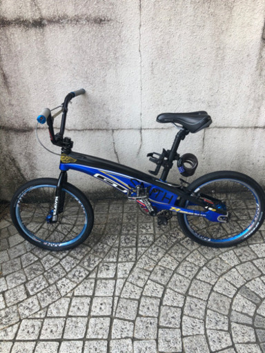 BMX風？自転車 モトクロス ブルー色 ブレーキ片側