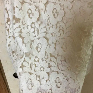 レディース　ワンピース　レース　花柄　ベージュ　ドレス　新品の画像