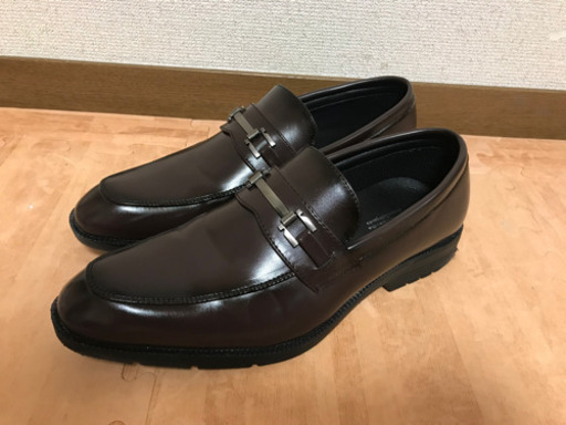 ★値下げ【ほぼ新品】濃茶 革靴（合皮）25.5㎝