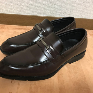 ★値下げ【ほぼ新品】濃茶 革靴（合皮）25.5㎝