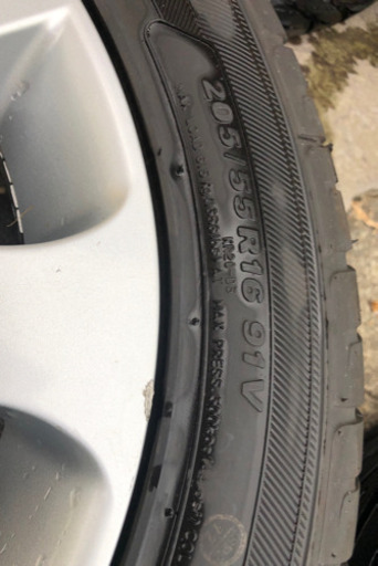 夏タイヤ　ホイル付　マツダ純正　4本セット　205/55R16