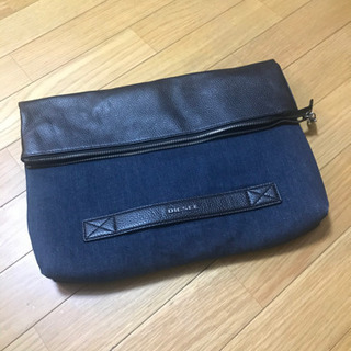 ディーゼル DIESEL クラッチバッグ ネイビー 黒の画像
