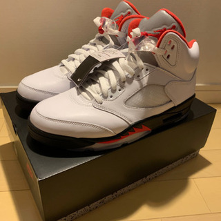 新品 26.0cm ジョーダン5 ファイヤーレッド AJ5 赤 白 JORDAN
