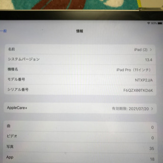 追記あり 美品 ipad pro 11インチ 64G AppleCare加入 Apple ケース　箱　充電器あり　本体　タブレット