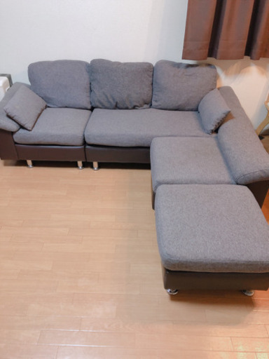 □受け渡し者決定□ソファ　L字ソファー 19日までお取引できる方1万円で譲ります。