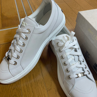JIMMY CHOO ジミーチュウ スニーカー 白 27.5cm 新品未使用の画像