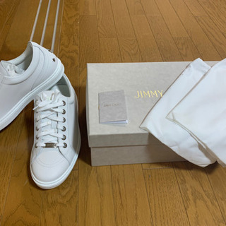 JIMMY CHOO ジミーチュウ スニーカー 白 27.5cm...