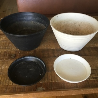 プラスチックっぽくないプラスチック鉢　セラアート　平鉢27号　白...